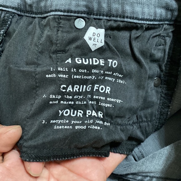 Madewell 9 inch high rise knee cut cropped grey denim women size 26 ๐๐ฏ - Picture 16 of 16